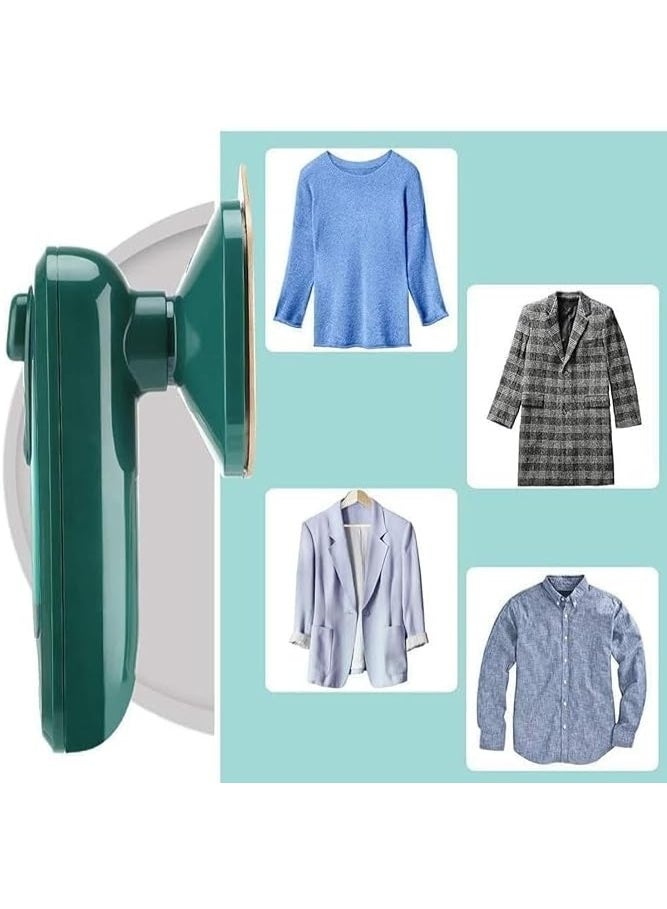 30W Mini Handheld Steam Iron, Lightweight, Portable with Fast Heating for Travel, Home or Office, Includes Handheld Measuring Cup for Clothes and Hanging Ironing (Green) - Image 1